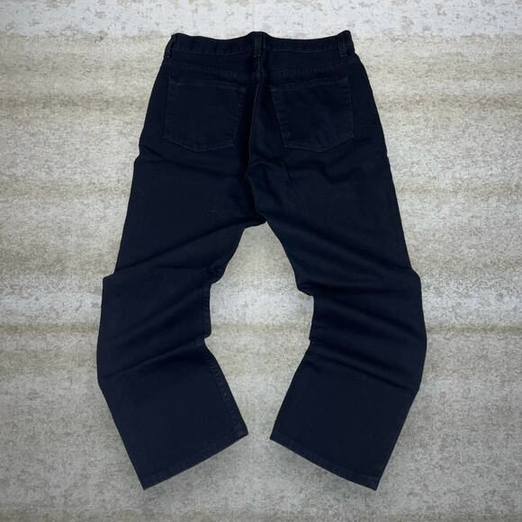 George Jeans Regular Straight Leg Fit Jet Black Denim - Picture 1 of 4